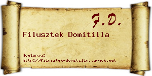 Filusztek Domitilla névjegykártya